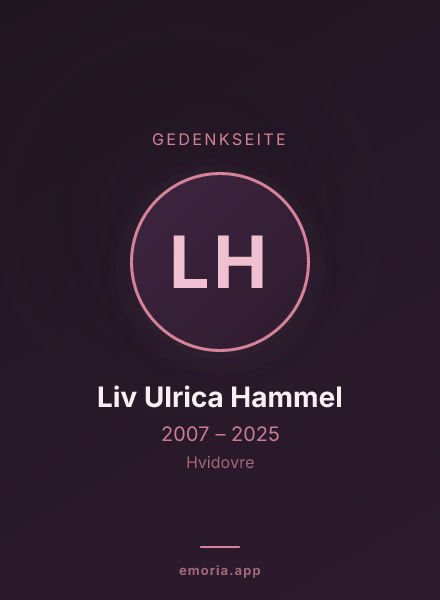 Gedenkportrait von Liv Ulrica Hammel