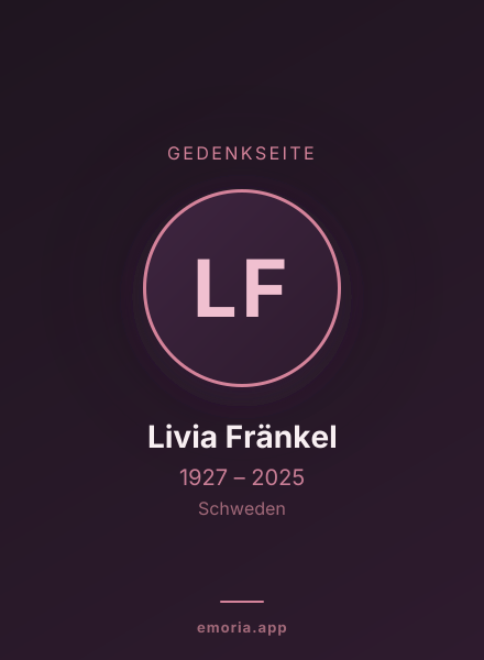 Gedenkportrait von Livia Fränkel