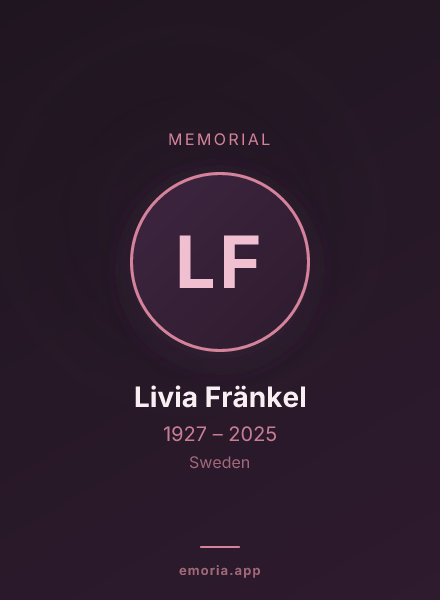 Memorial portrait of Livia Fränkel
