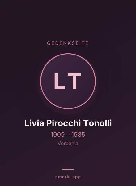 Gedenkportrait von Livia Pirocchi Tonolli