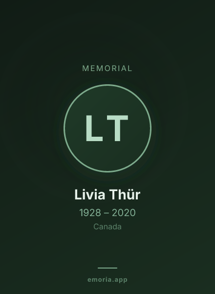 Memorial portrait of Livia Thür