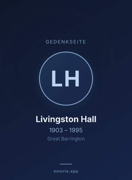 Gedenkportrait von Livingston Hall