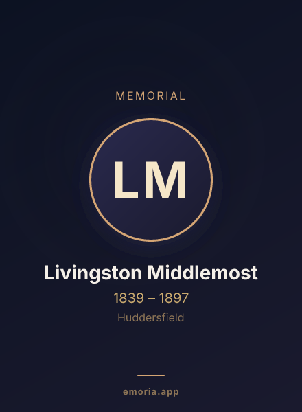Memorial portrait of Livingston Middlemost