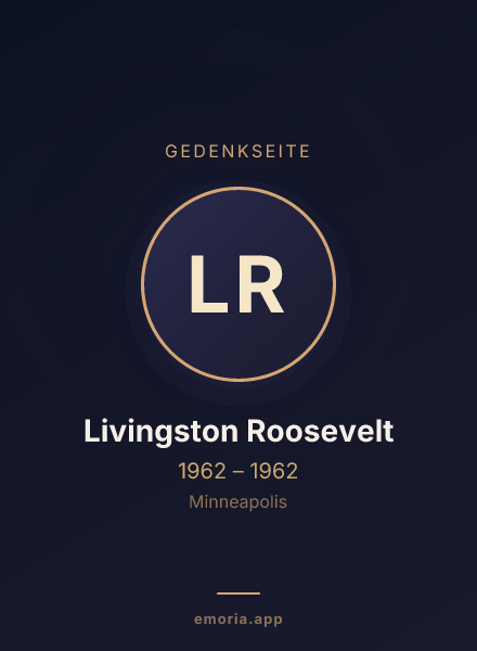 Gedenkportrait von Livingston Roosevelt