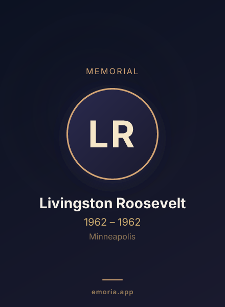 Memorial portrait of Livingston Roosevelt