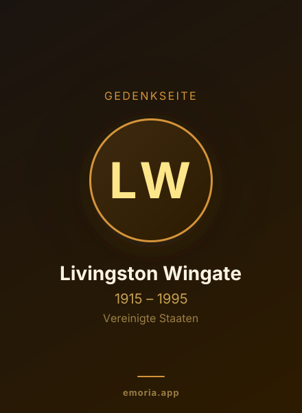 Gedenkportrait von Livingston Wingate