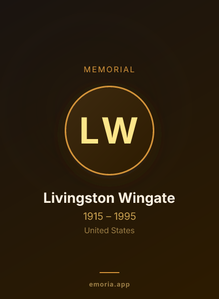 Memorial portrait of Livingston Wingate
