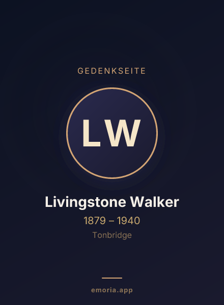 Gedenkportrait von Livingstone Walker