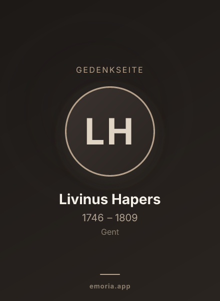 Gedenkportrait von Livinus Hapers