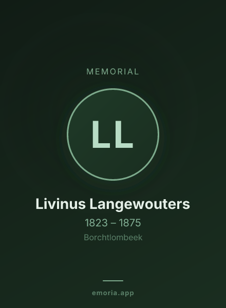 Memorial portrait of Livinus Langewouters