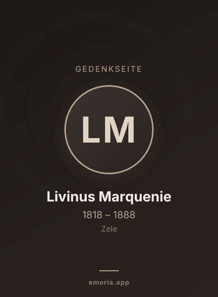 Gedenkportrait von Livinus Marquenie