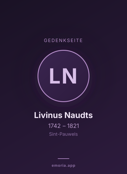 Gedenkportrait von Livinus Naudts