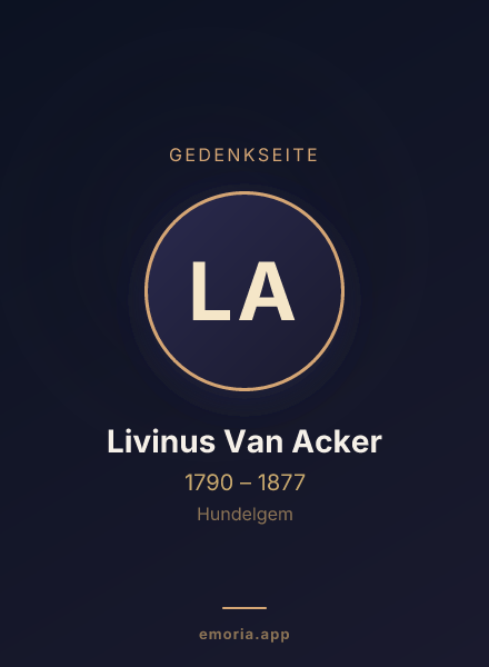 Gedenkportrait von Livinus Van Acker