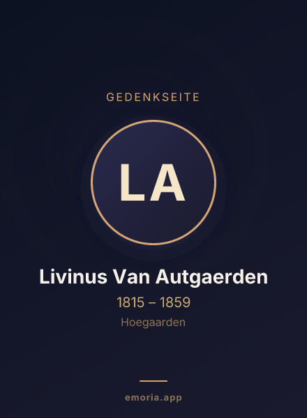 Gedenkportrait von Livinus Van Autgaerden