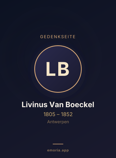 Gedenkportrait von Livinus Van Boeckel