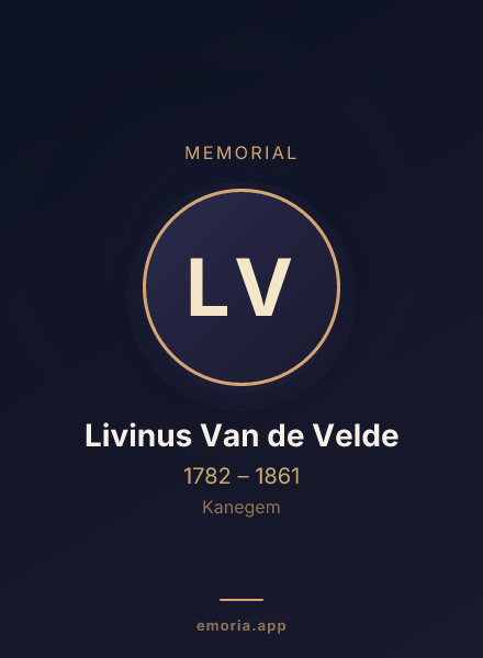 Memorial portrait of Livinus Van de Velde
