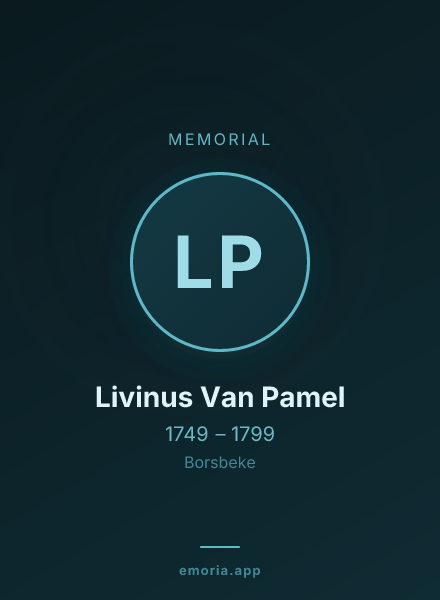 Memorial portrait of Livinus Van Pamel