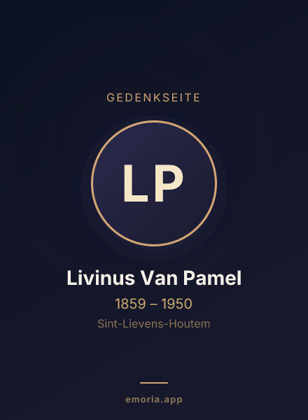 Gedenkportrait von Livinus Van Pamel