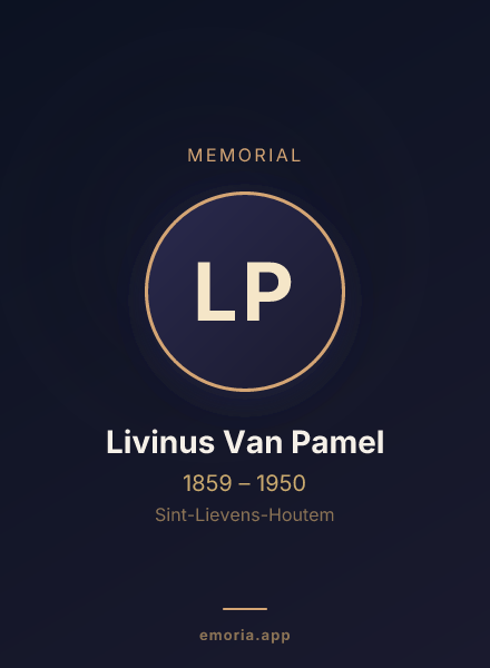 Memorial portrait of Livinus Van Pamel