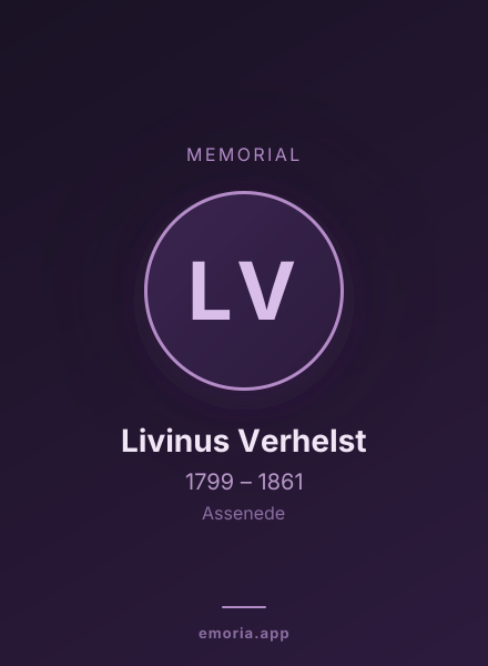 Memorial portrait of Livinus Verhelst