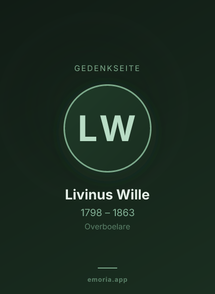 Gedenkportrait von Livinus Wille