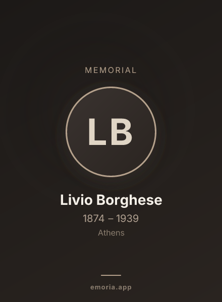 Memorial portrait of Livio Borghese