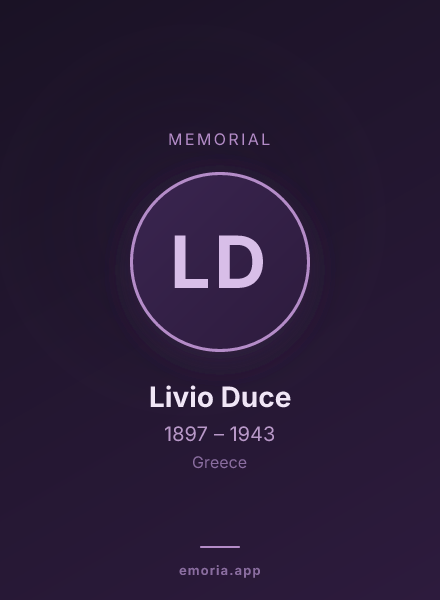 Memorial portrait of Livio Duce