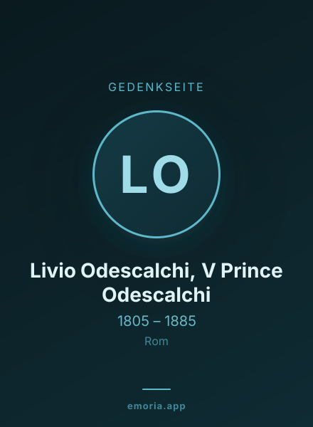 Gedenkportrait von Livio Odescalchi, V Prince Odescalchi