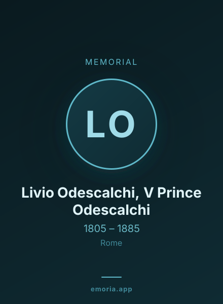 Memorial portrait of Livio Odescalchi, V Prince Odescalchi