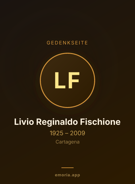 Gedenkportrait von Livio Reginaldo Fischione
