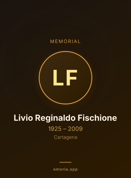 Memorial portrait of Livio Reginaldo Fischione