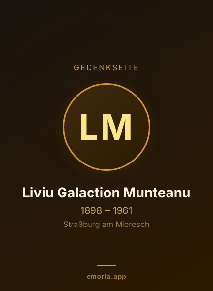 Gedenkportrait von Liviu Galaction Munteanu