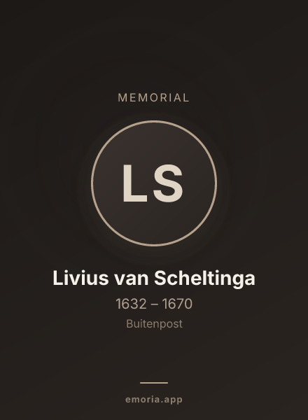 Memorial portrait of Livius van Scheltinga