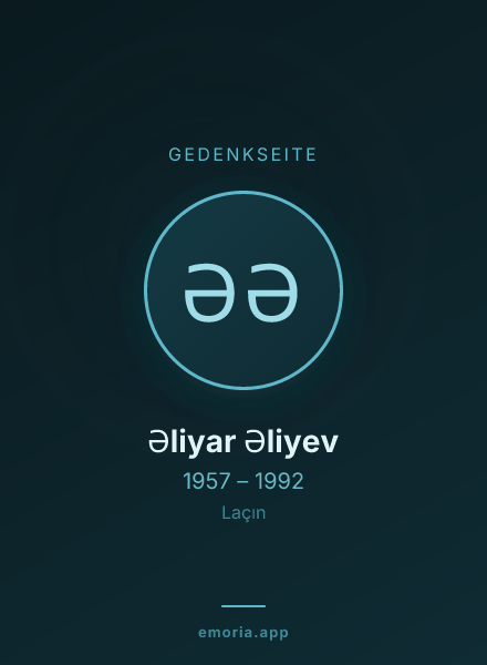 Gedenkportrait von Əliyar Əliyev