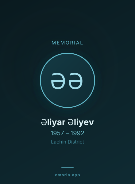 Memorial portrait of Əliyar Əliyev