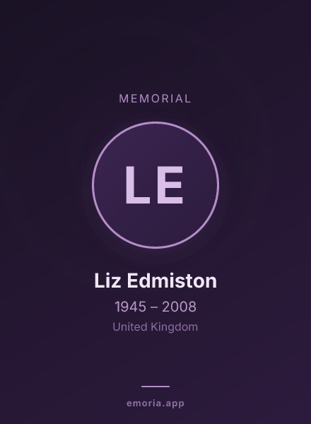 Memorial portrait of Liz Edmiston