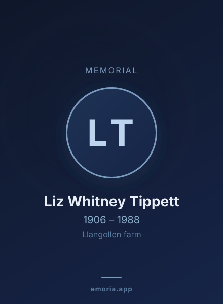 Memorial portrait of Liz Whitney Tippett