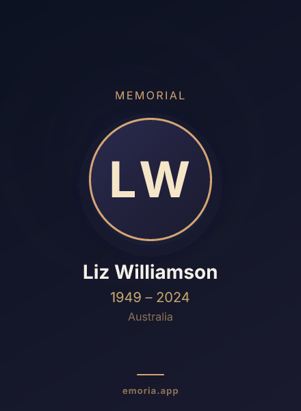 Memorial portrait of Liz Williamson