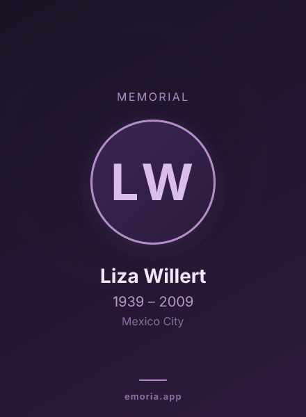 Memorial portrait of Liza Willert