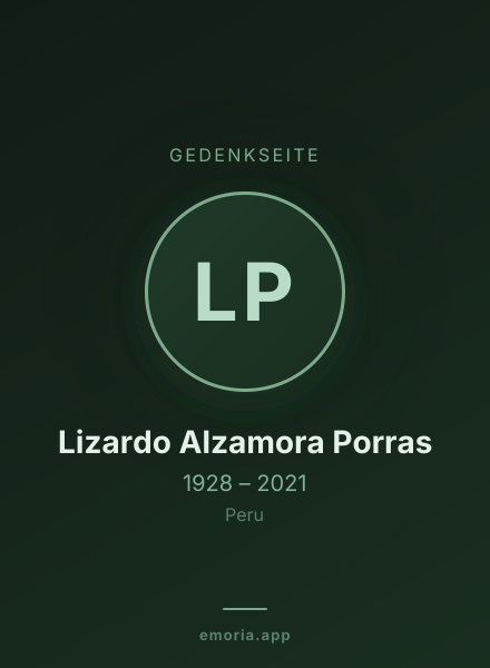 Gedenkportrait von Lizardo Alzamora Porras