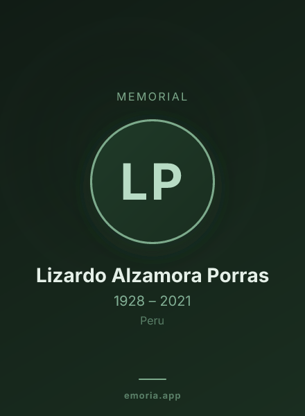 Memorial portrait of Lizardo Alzamora Porras