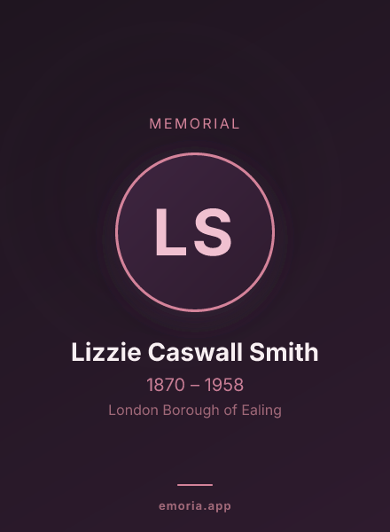 Memorial portrait of Lizzie Caswall Smith
