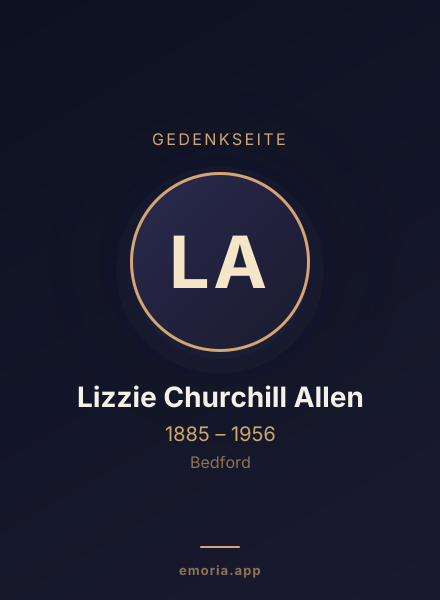 Gedenkportrait von Lizzie Churchill Allen