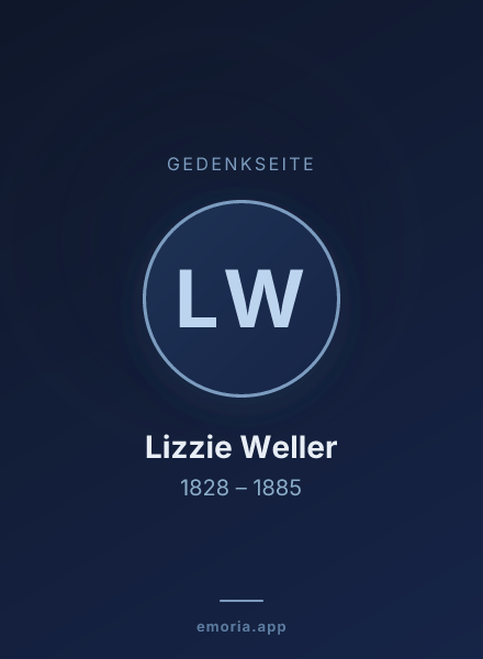 Gedenkportrait von Lizzie Weller