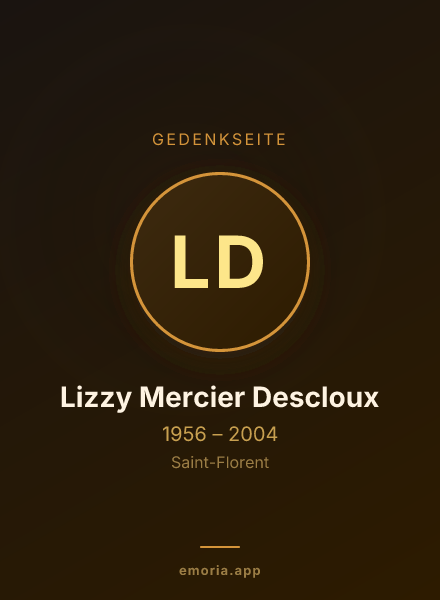 Gedenkportrait von Lizzy Mercier Descloux