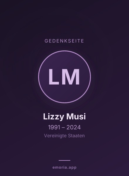 Gedenkportrait von Lizzy Musi