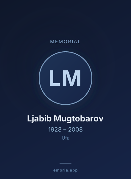 Memorial portrait of Ljabib Mugtobarov