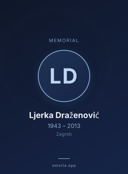 Memorial portrait of Ljerka Draženović