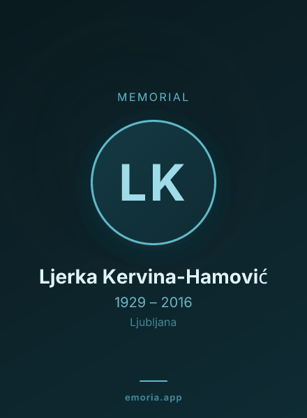 Memorial portrait of Ljerka Kervina-Hamović