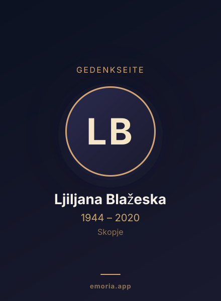 Gedenkportrait von Ljiljana Blažeska